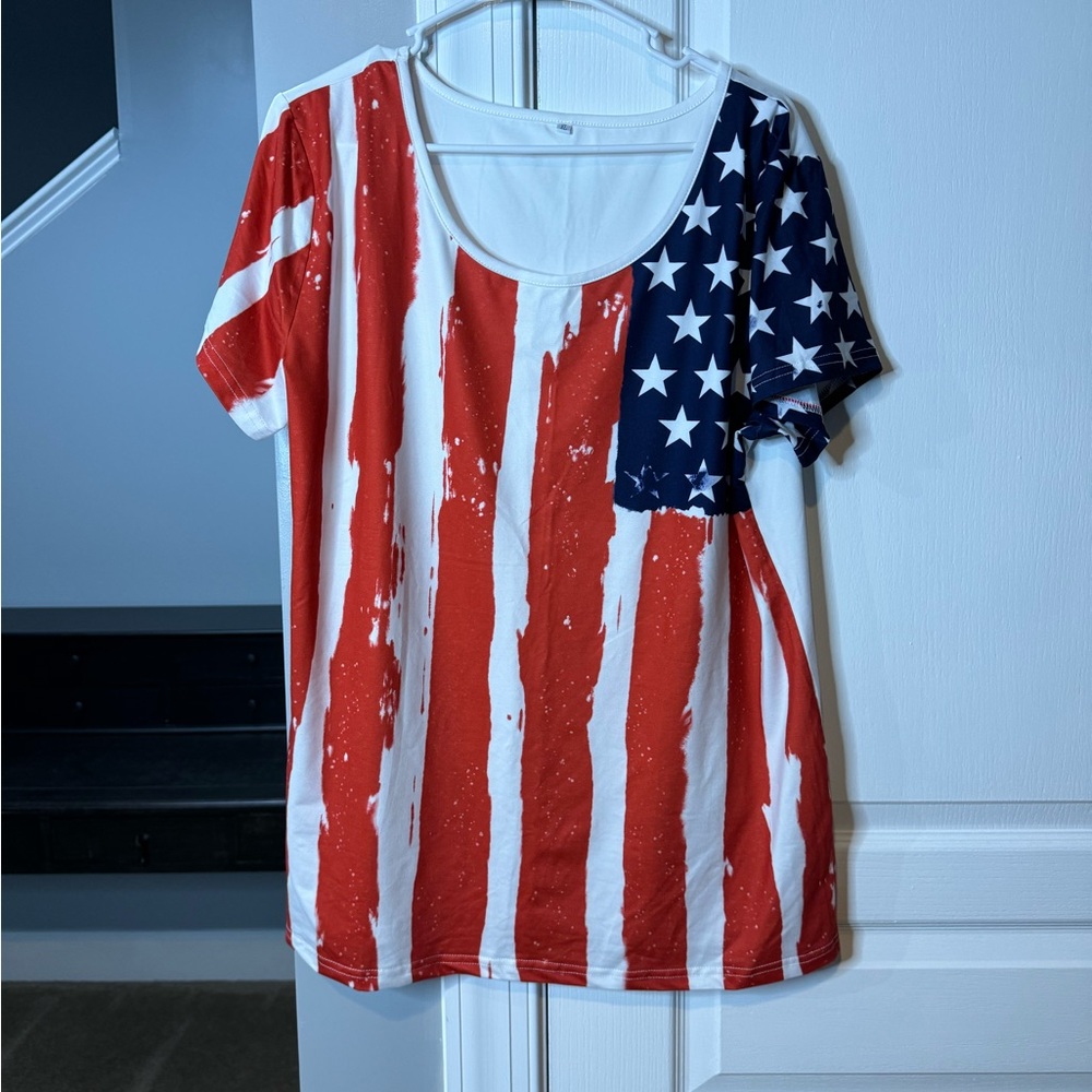 American flag shirt, size xl